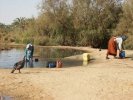 The bank of a small sunk source in the Hayez oasis represents the Alpha and Omega of life here.