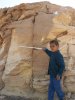 Mohammad, the son of the foreman of the local guards Asheri, assisted us with the mapping of rock engravings from the Roman Period that marked the place of the water source.